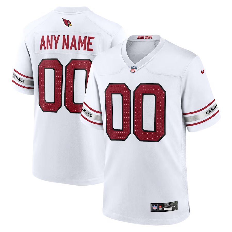 Men Arizona Cardinals Nike White Custom Game NFL Jersey